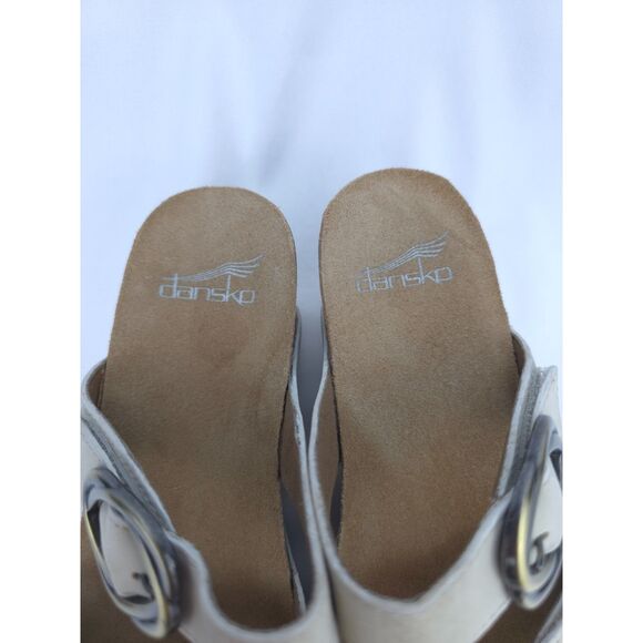 Dansko Women's Susie‎ Slip-on Strappy Footbed Cork Wedge Sandals Size 7.5/38 - Picture 12 of 13